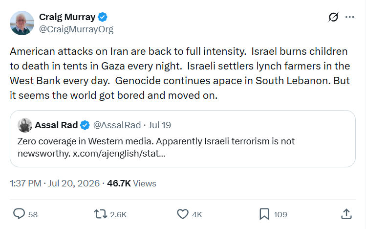 Craig Murray: American attacks on Iran...