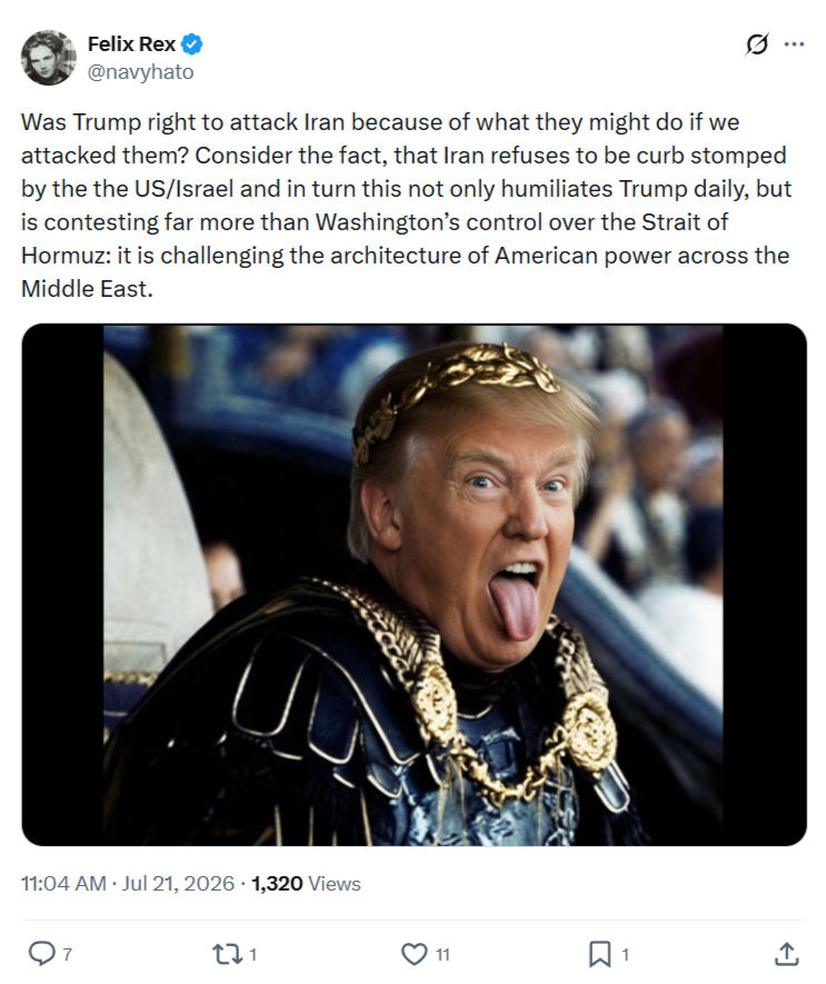 Felix Rex: Was Trump right to attack Iran...