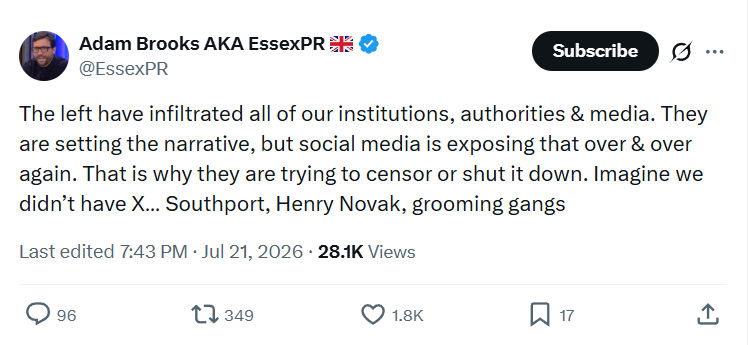 Adam Brooks: The left have infiltrated all of our institutions...