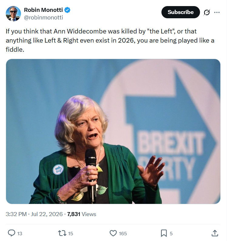 Robin Monotti: If you think that Ann Widdecombe...