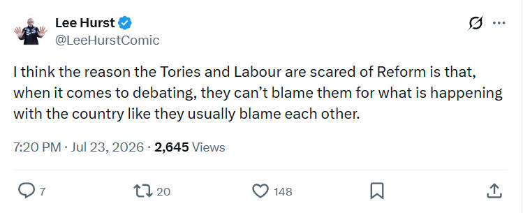 Lee Hurst: I think the reason the Tories and Labour...