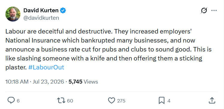 David Kurten: Labour are deceitful and destructive...