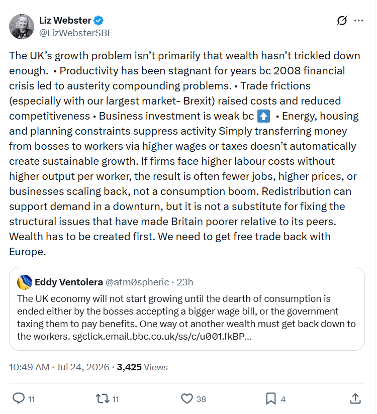Liz Webster: The UK’s growth problem...