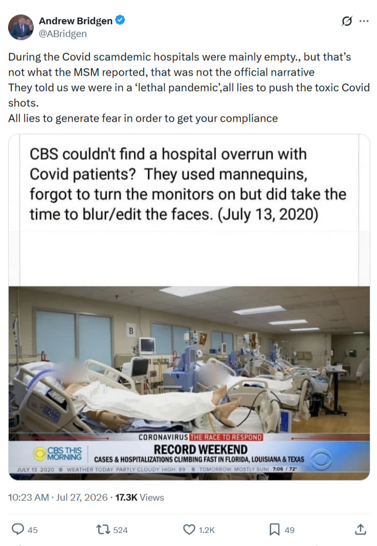 Andrew Bridgen: During the Covid scamdemic hospitals...