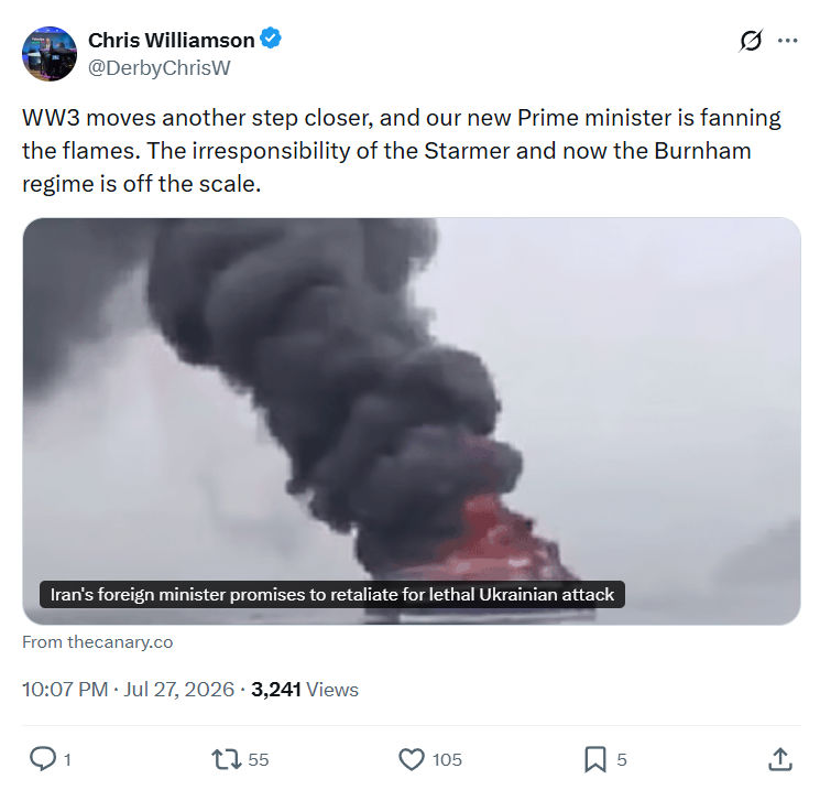 Chris Williamson: WW3 moves another step closer...