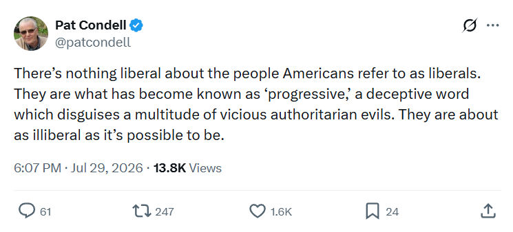 Pat Condell: There’s nothing liberal about the people...