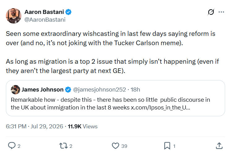 Aaron Bastani: Seen some extraordinary wishcasting...