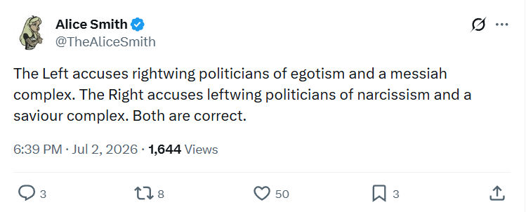 Alice Smith: The Left accuses rightwing politicians...