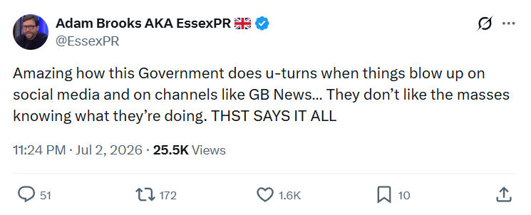 Adam Brooks: Amazing how this Government...