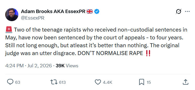 Adam Brooks: Two of the teenage rapists...