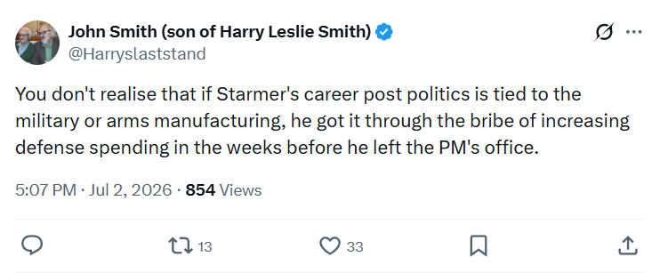 John Smith: You don't realise that if Starmer's career...