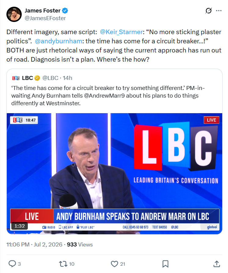 James Foster: Different imagery...