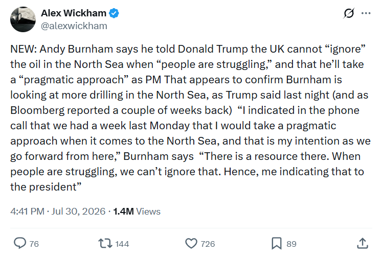 Alex Wickham: Andy Burnham says he told...