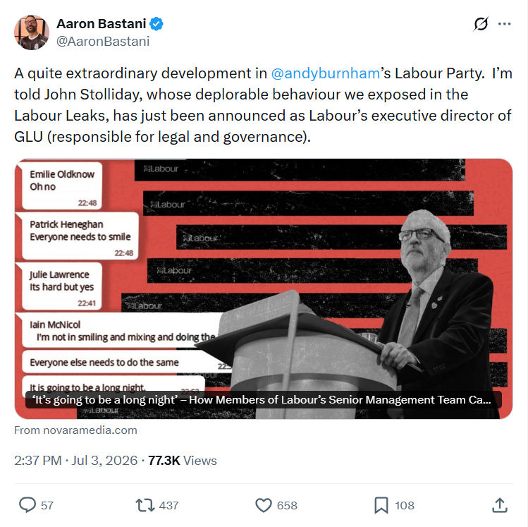 Aaron Bastani: A quite extraordinary development...