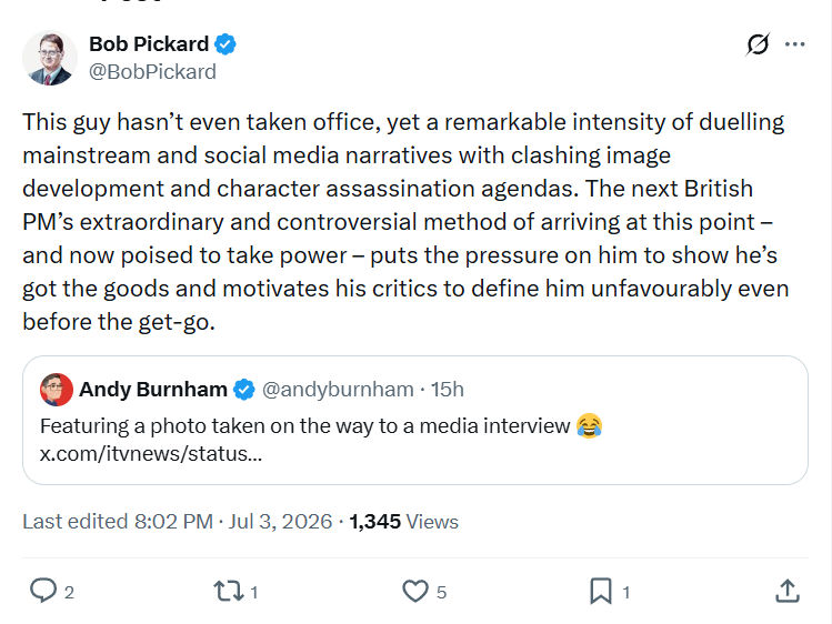 Bob Pickard: This guy hasn’t even taken office...