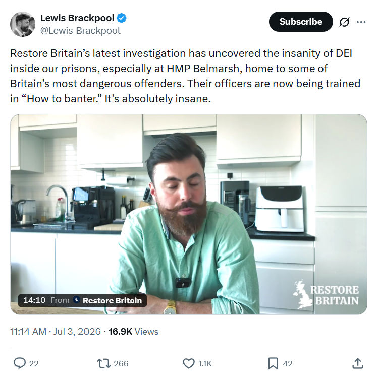 Lewis Brackpool: Restore Britain’s latest investigation...