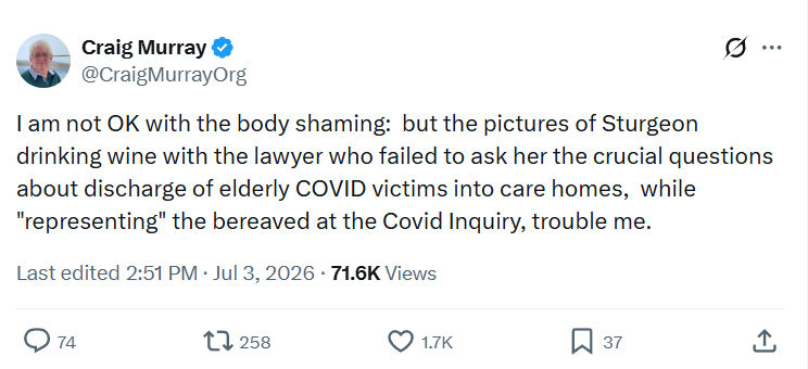 Craig Murray: I am not OK with the body shaming...