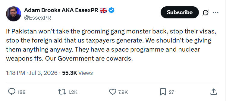 Adam Brooks: If Pakistan won’t take the grooming...