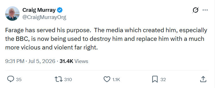 Craig Murray: Farage has served his purpose...