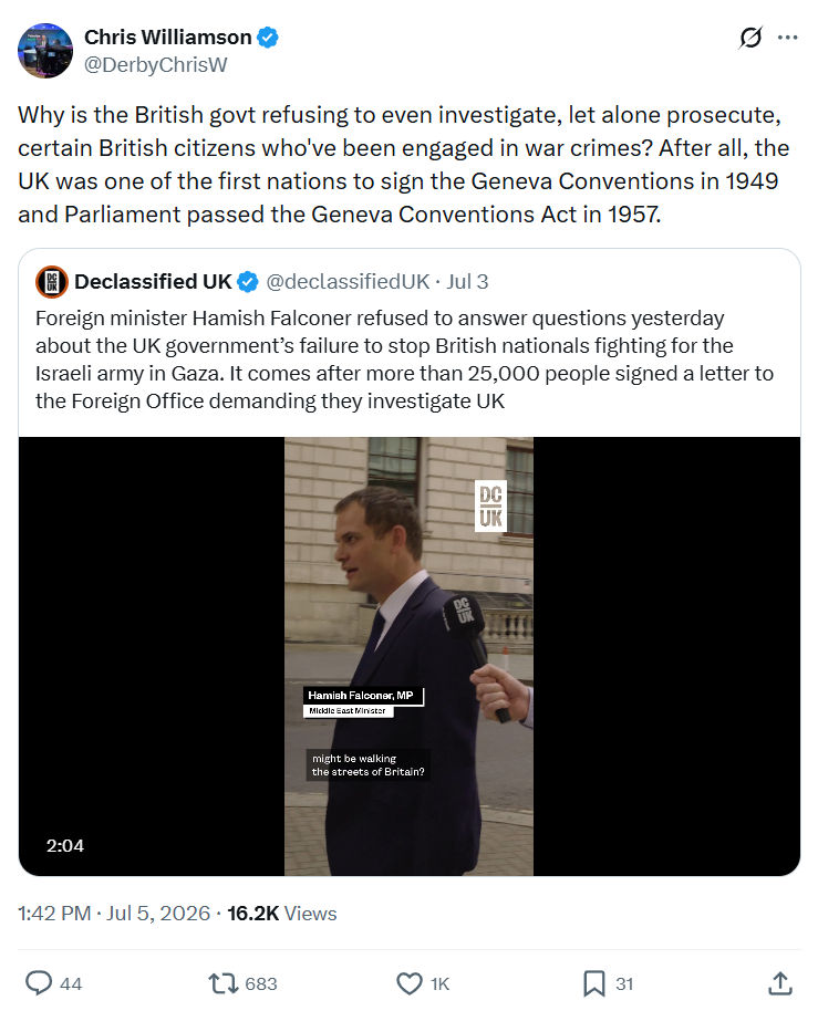 Chris Williamson: Why is the British govt refusing to even investigate...