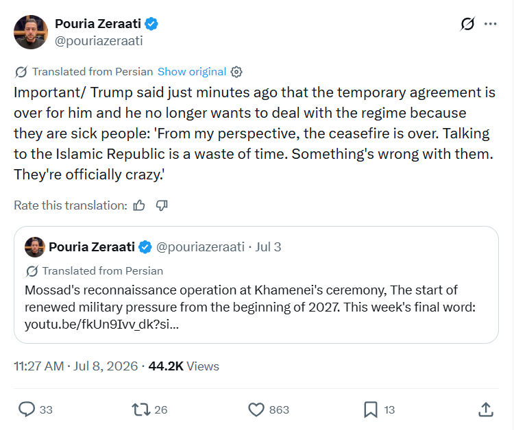 Pouria Zeraati: Important...