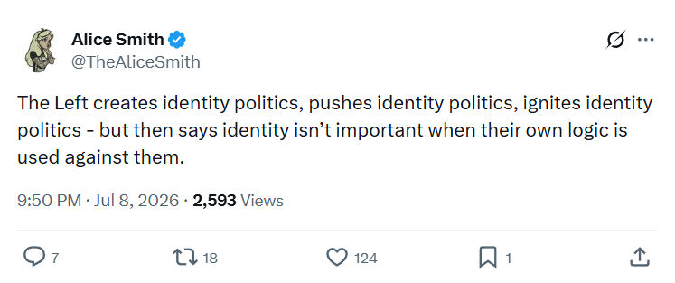 Alice Smith: The Left creates identity politics...