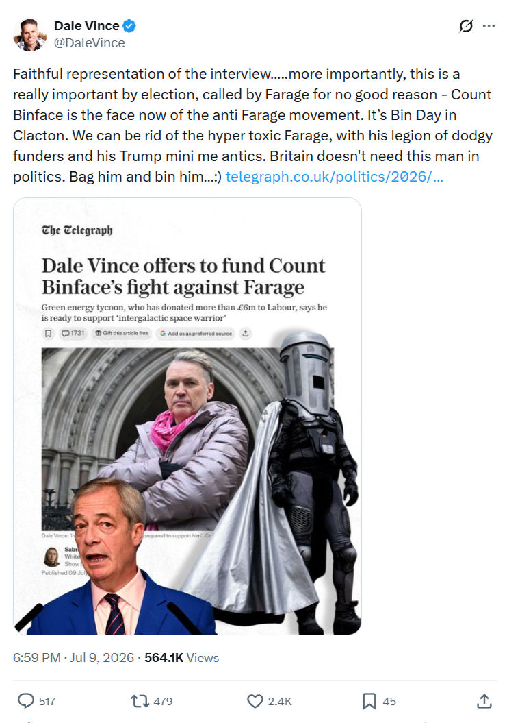 Dale Vince: Faithful representation of the interview…