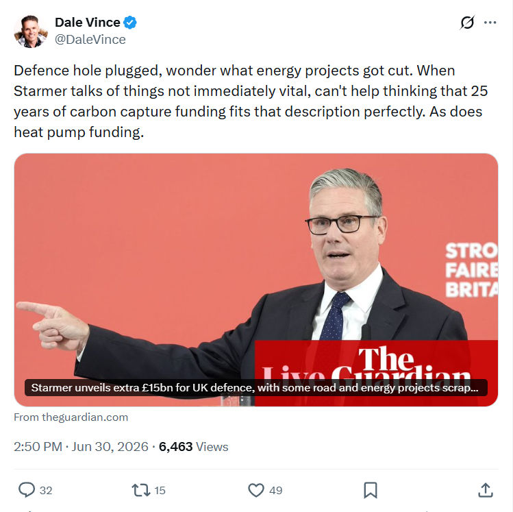 Dale Vince: Defence hole plugged...