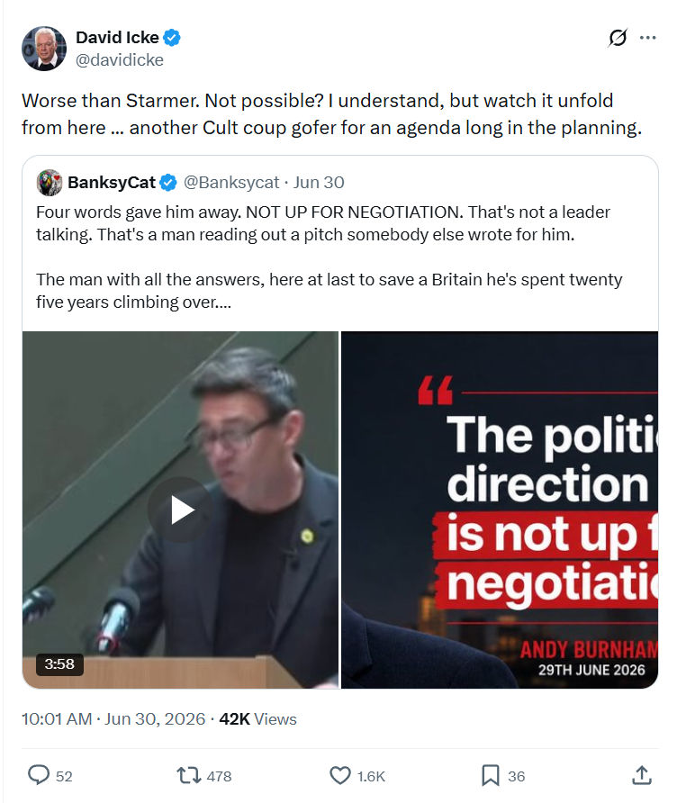 David Icke: Worse than Starmer...