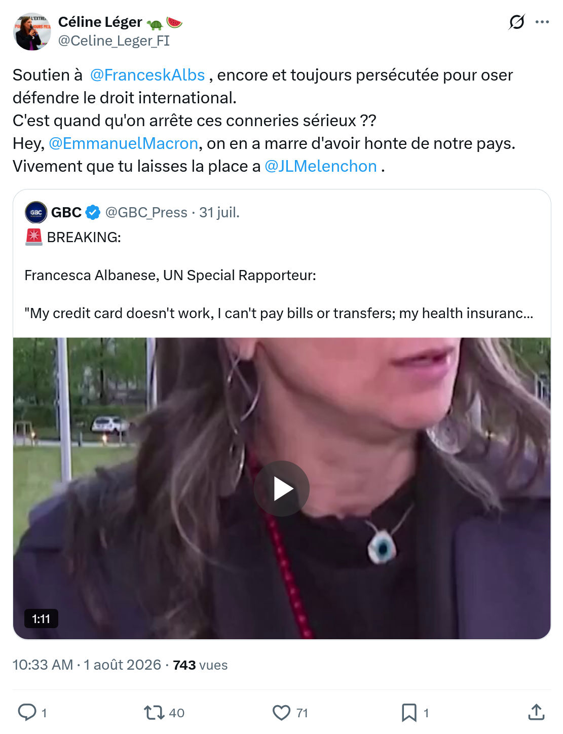 Céline Léger: Soutien à  @FranceskAlbs...