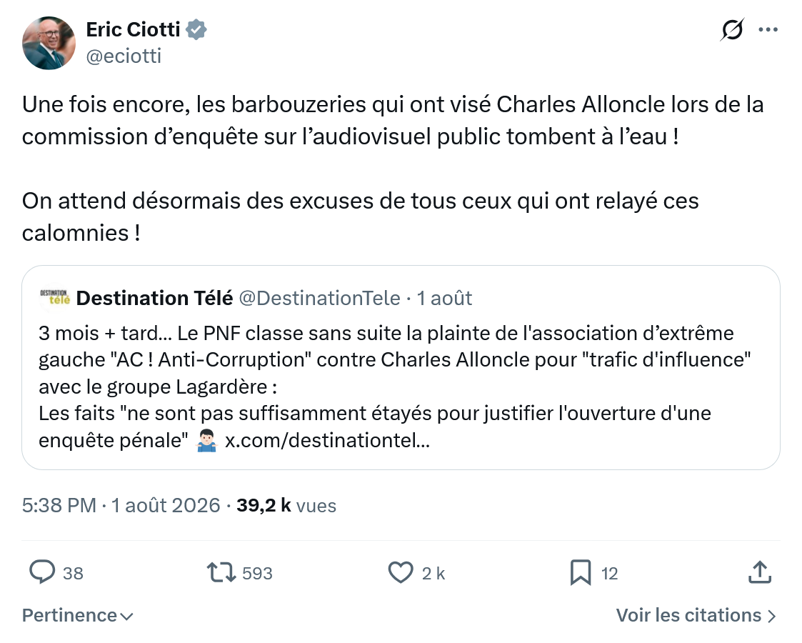 Éric Ciotti: Une fois encore...