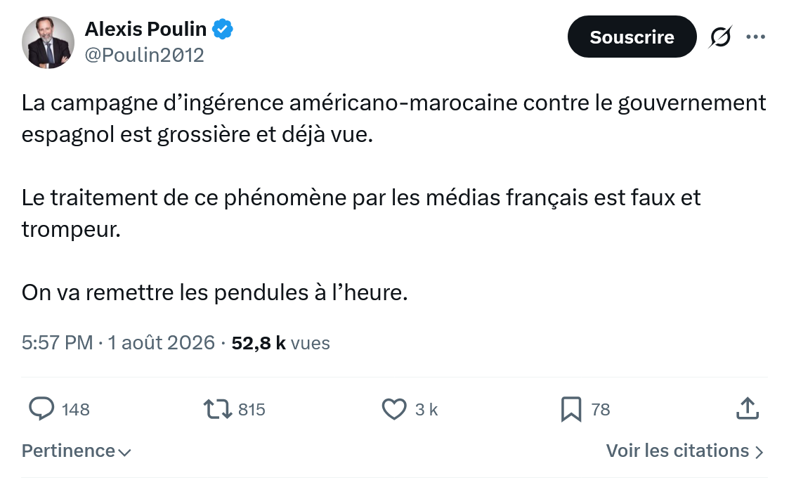 Alexis Poulin: La campagne d’ingérence...