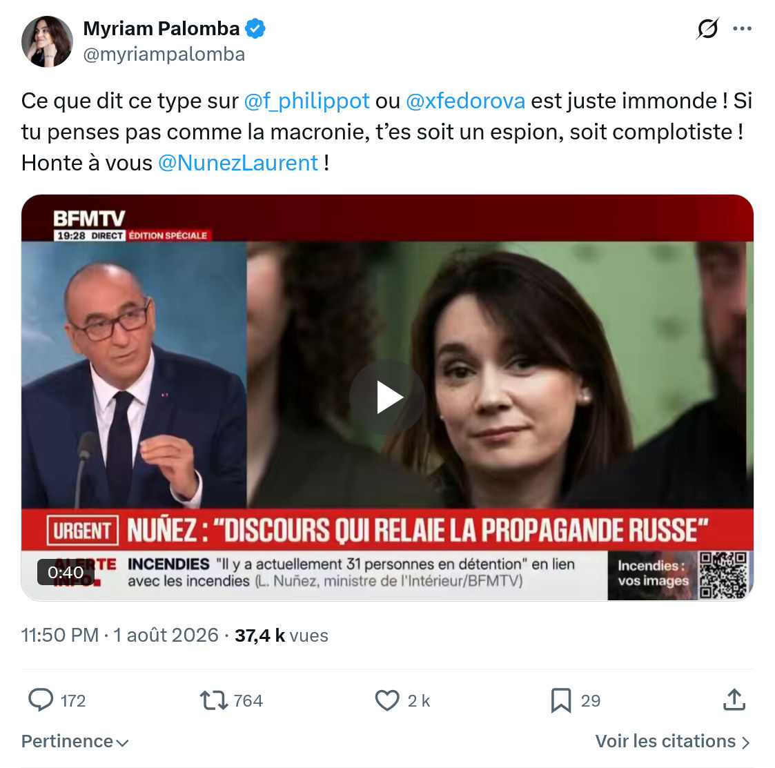 Myriam Palomba: Ce que dit ce type sur...