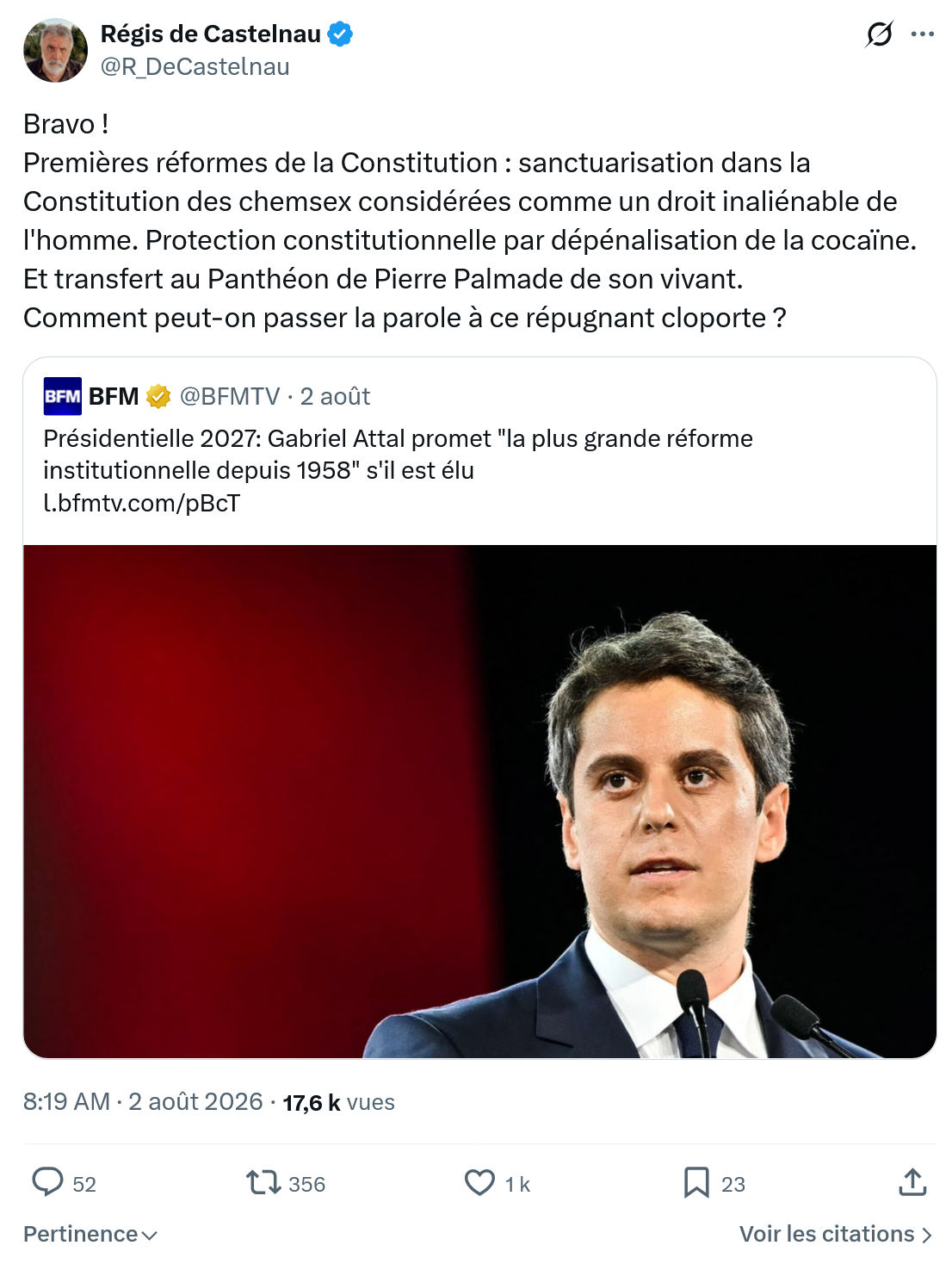 Régis de Castelnau: Premières réformes de la Constitution...