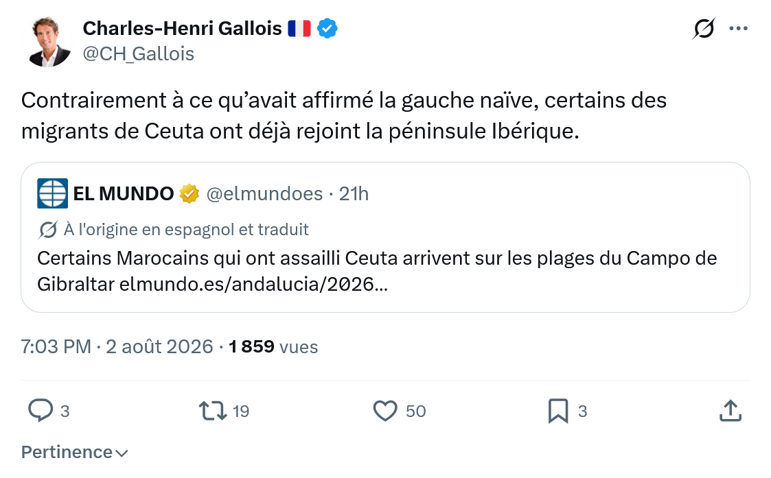 Charles-Henri Gallois: Contrairement à ce qu’avait affirmé...