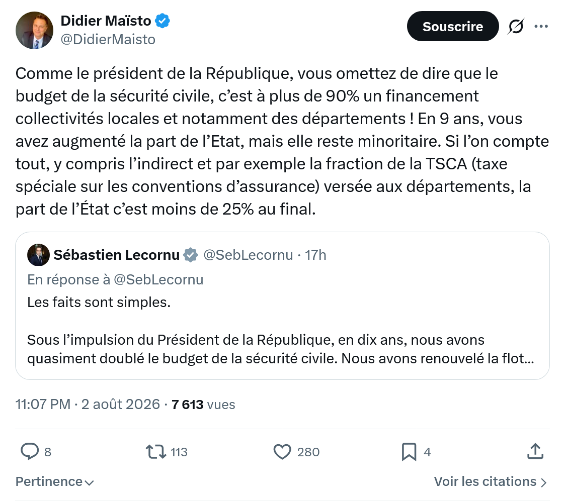 Didier Maïsto: Comme le président de la République...