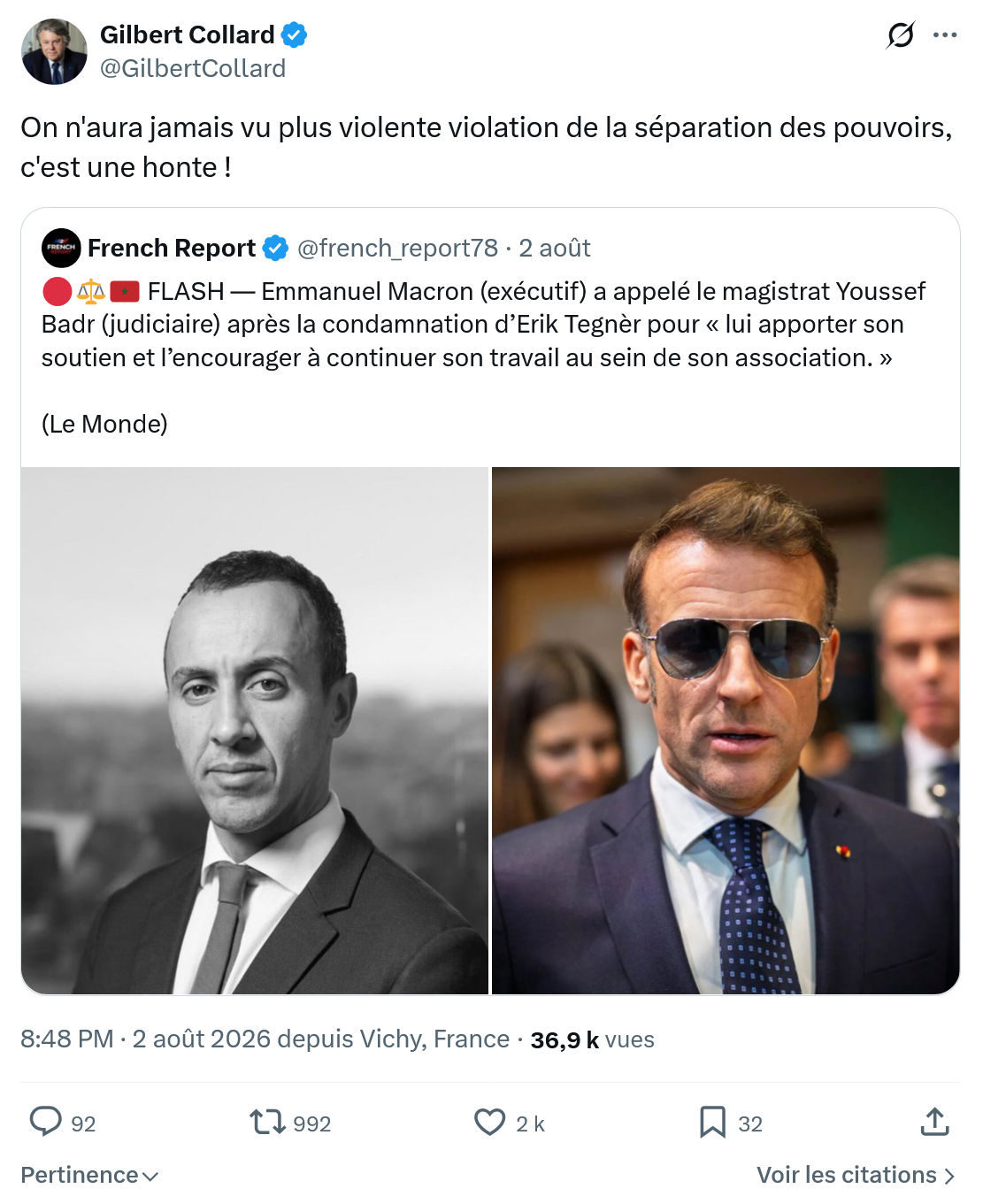 Gilbert Collard: On n'aura jamais vu plus...