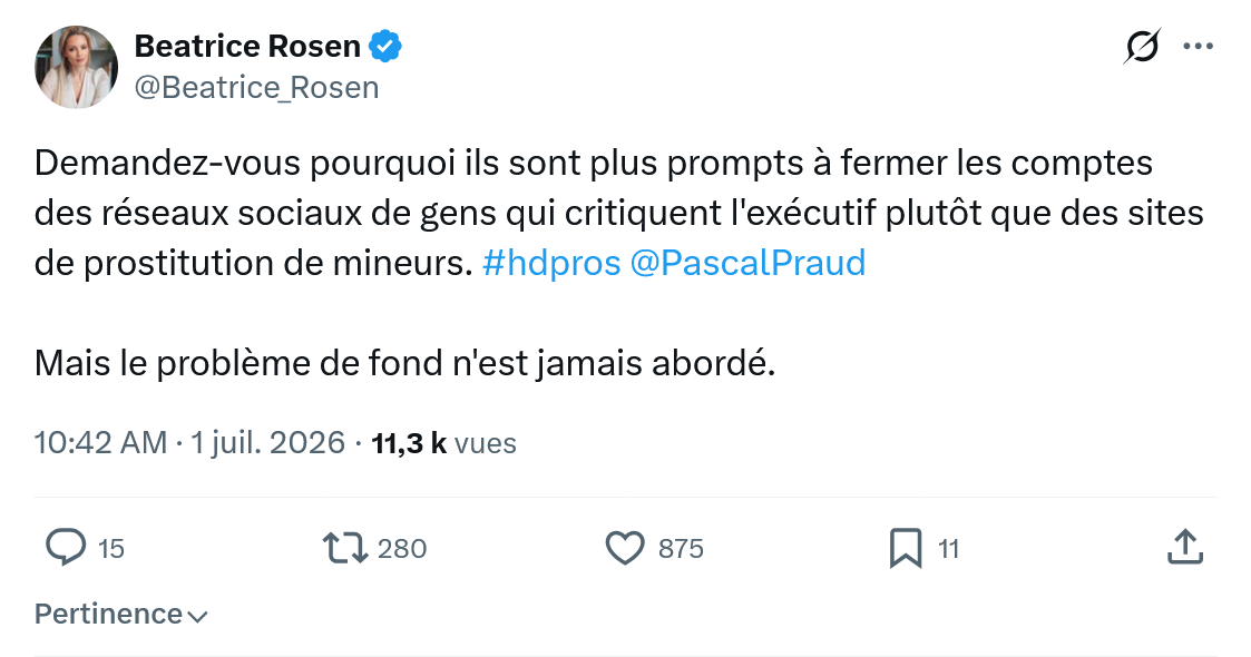 Béatrice Rosen: Demandez-vous pourquoi...