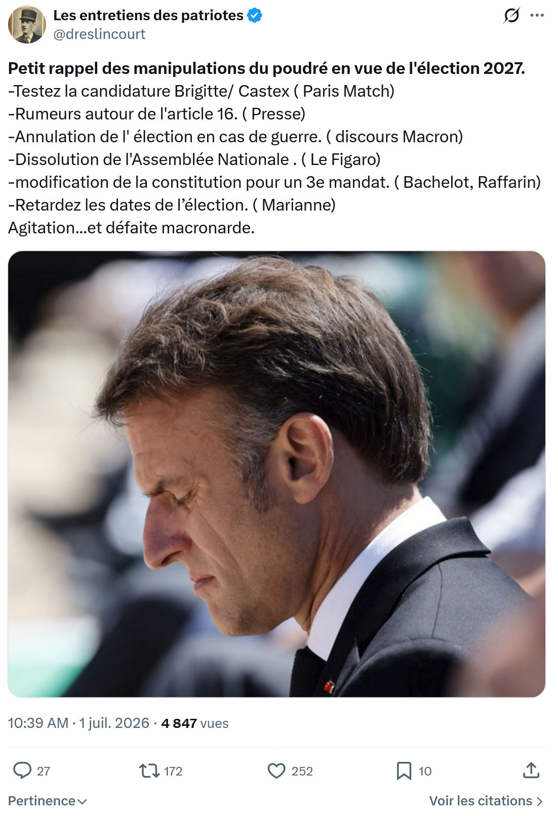 Marquis de Dreslincourt: Petit rappel des manipulations...