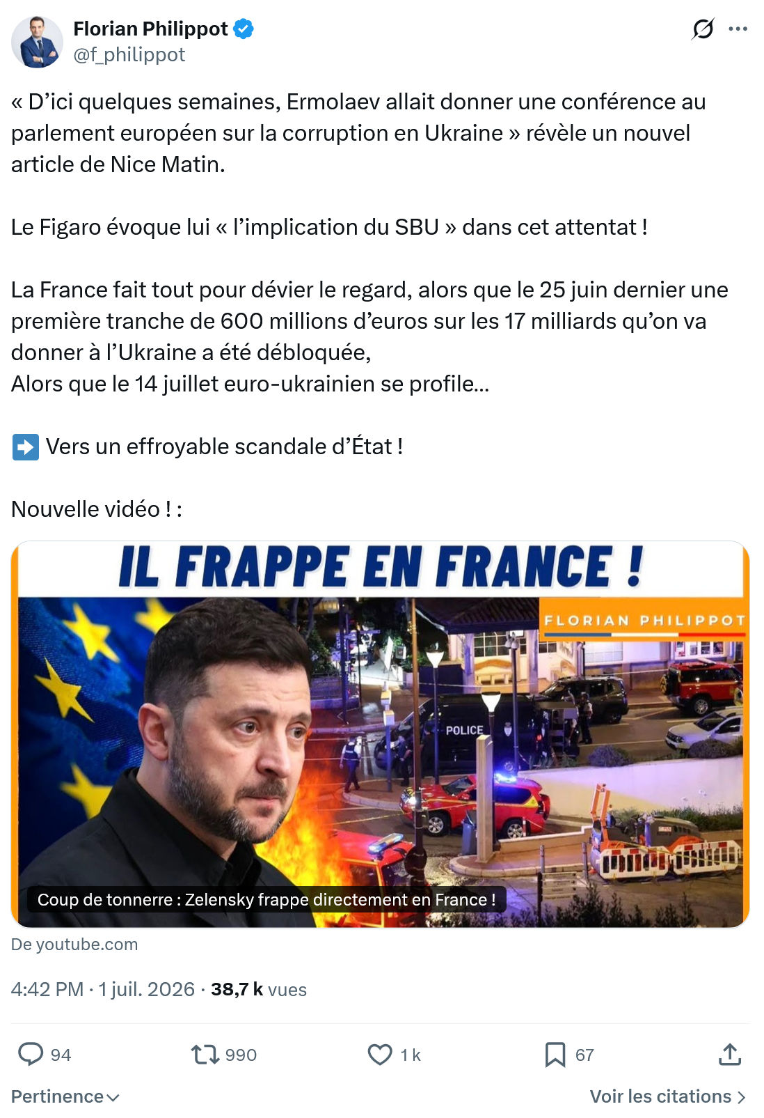 Florian Philippot: D’ici quelques semaines...