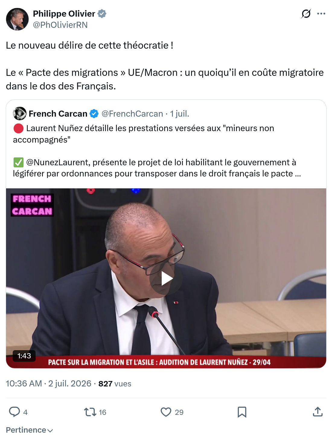 Philippe Olivier: Le nouveau délire de cette théocratie!...