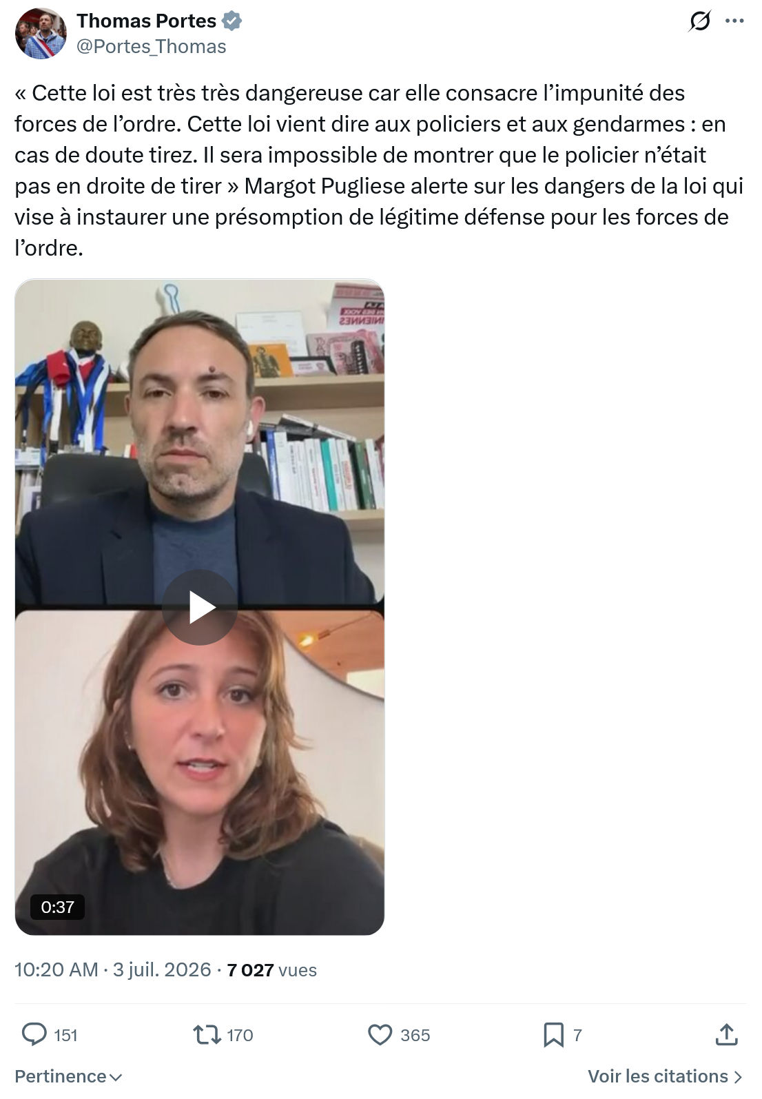 Thomas Portes: Cette loi est très très dangereuse car...