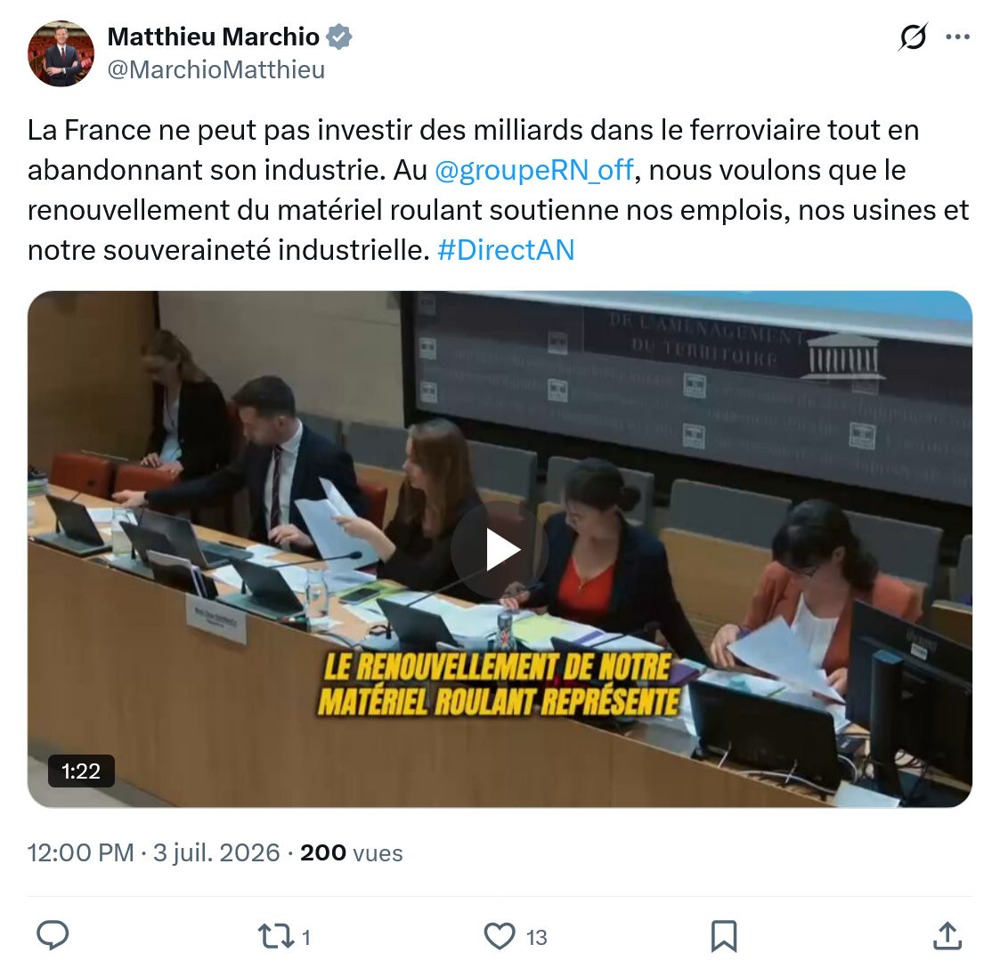 Matthieu Marchio: La France ne peut pas investir...
