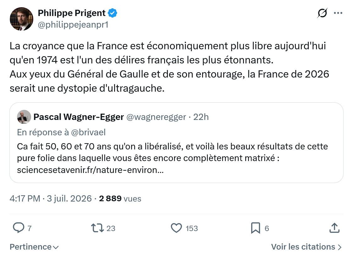 Philippe Prigent: La croyance que la France est économiquement...