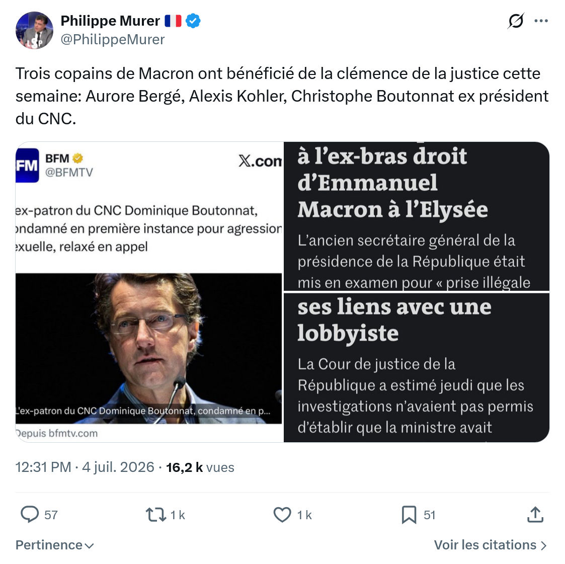 Philippe Murer: Trois copains de Macron...