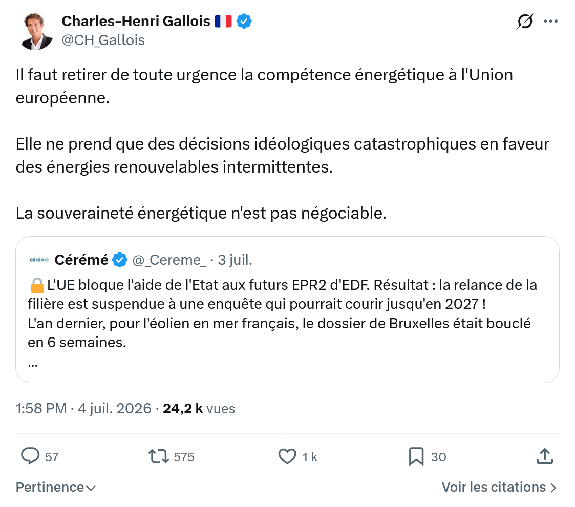 Charles-Henri Gallois: Il faut retirer de toute urgence...