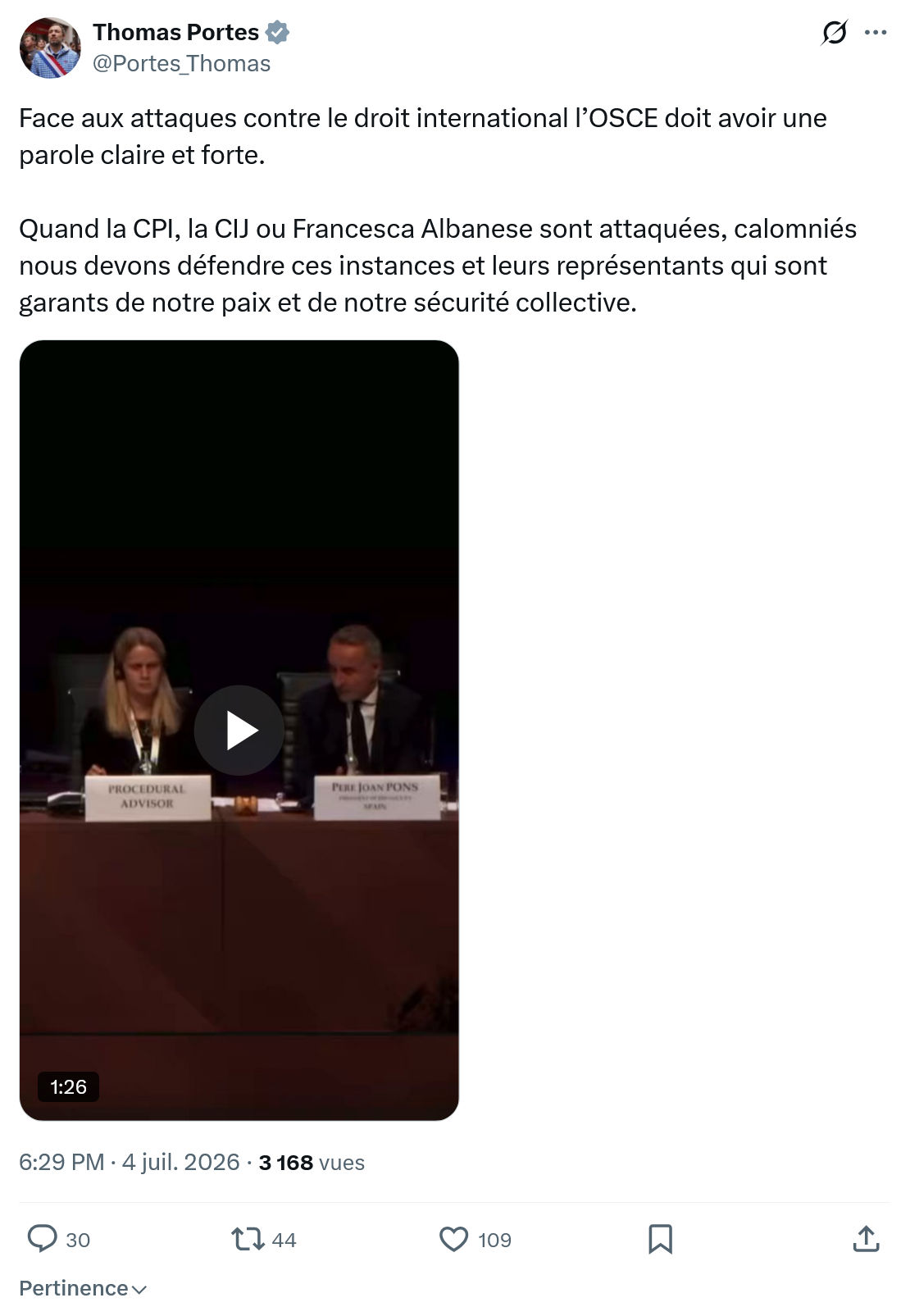 Thomas Portes: Face aux attaques contre...