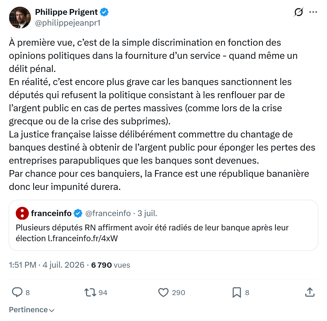 Philippe Prigent: À première vue, c’est de la simple...