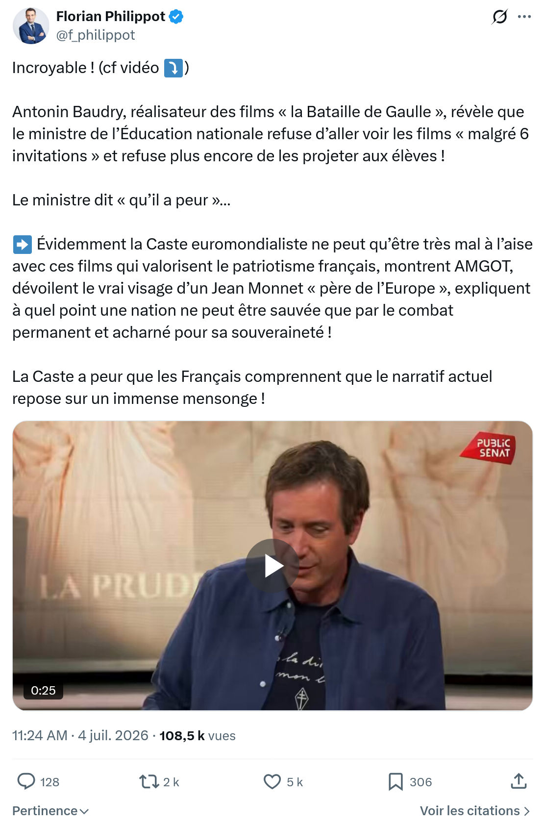 Florian Philippot: Incroyable !...
