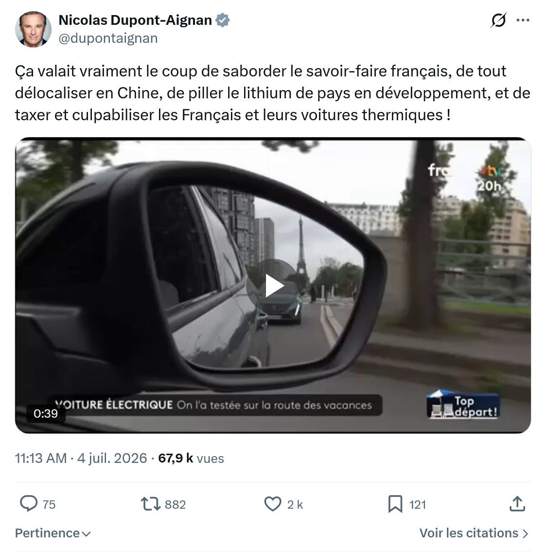 Nicolas Dupont-Aignan: Ça valait vraiment le coup...